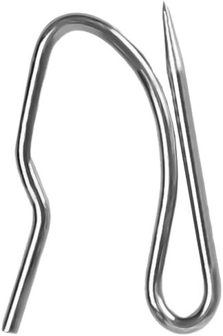 Offset Pin-On Drapery Hooks – 100 Pack – Rustproof Metal Curtain Hooks for Pleated Drapes, Blackout Curtains & Valances in Kuwait