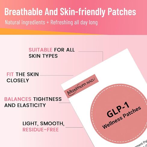 GLP-1 Wellness Patches - 30 Count, Natural Ingredients, Health Support & Physical Management, Vegetarian Friendly, Non-irritating and Easy to Remove in Kuwait