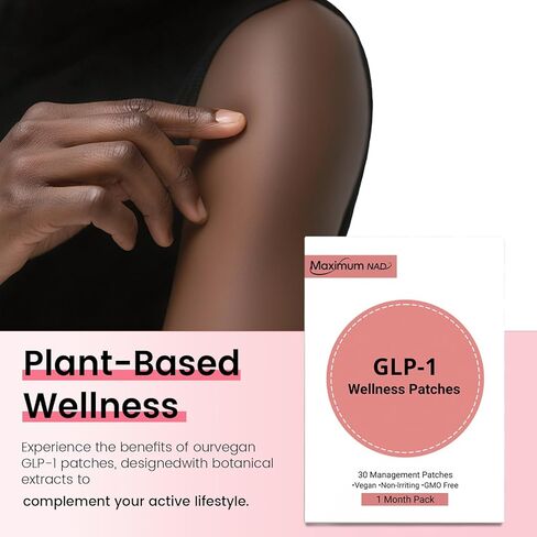GLP-1 Wellness Patches - 30 Count, Natural Ingredients, Health Support & Physical Management, Vegetarian Friendly, Non-irritating and Easy to Remove in Kuwait