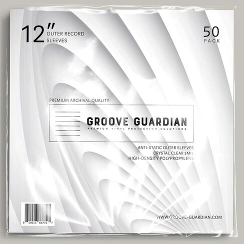 GROOVE GUARDIAN أكمام خارجية فائقة الوضوح مقاس 12 بوصة من الفينيل (50) in Saudi Arabia