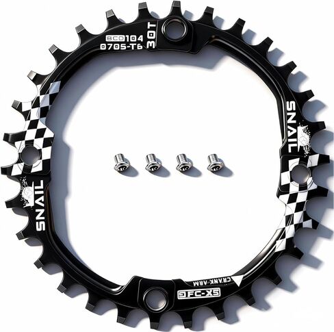 CYSKY 104 BCD Chainring 30T to 52T Narrow Wide Chainring with Sprocket Bolts for 1x Set-up Road Bike Mountain Bike BMX MTB Gravel Ebike in Saudi Arabia