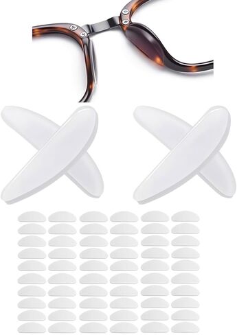 Adhesive Nose Pads for Glasses Anti Slip,30Pack Clear Stick On Silicone Nose Pads for Eyeglasses Sunglasses,0.75inch NoseGrips for Glasses Anti Slip,Translucent. in Kuwait