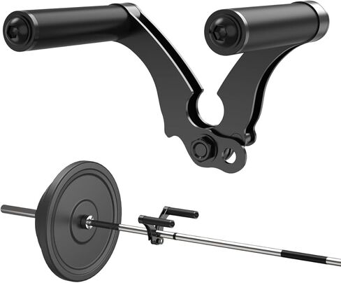 Double D Row ، V BAR LANDMINE HANDEMNMENT for Barbell Bar ، مقبض مرفق الكابل للوزن مع مقبض المطاط غير القابل للانزلاق ، يتناسب أشرطة تدريب القضبان الأولمبية ، الأسود in Kuwait