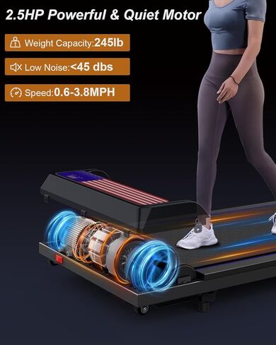 3 في 1 طاحونة ، محمولة تحت جهاز المشي المشي مع المنحدر للمنزل/المكتب ، والتحكم عن بعد ، وشاشة LED in Kuwait