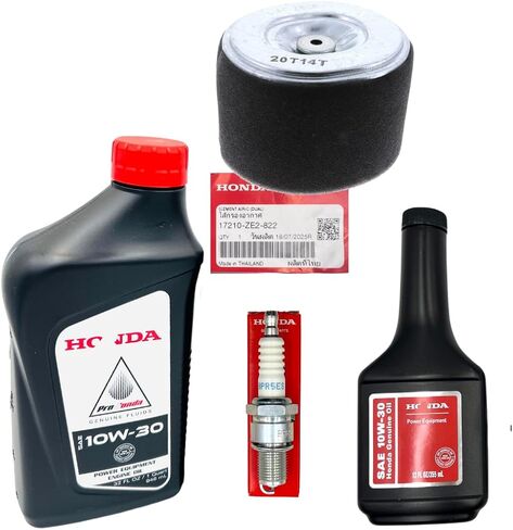 مجموعة Tune Up الأصلية لمحركات GX140 GX160 GX200 مع زيت المحرك الأصلي [08207-10W30] فلتر الهواء الأصلي [17210-Z4M-821] وسدادات الإشعال 98079-55846 [BPR5ES] in Saudi Arabia