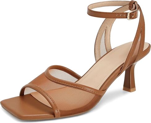 Sovanyou Mesh Histen Enels for Women Strappy Sandals مع Colet Strap Comfort Summer Summer Open Open tee for Dress in Saudi Arabia