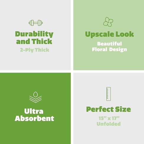 Gusto [300 Count - 7 ½ "× 4 ¼" مطوية] مناديل عشاء الورق - مناديل حزب أبيض يمكن التخلص منها (15 "× 17" - حزمة مريحة سابقًا in Kuwait