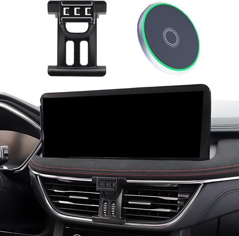 Car Phone Holder for 2021-2025 Ford Mustang Mach-E Accessories Apply to 15.5 Inch Touch Screen 15W Fast Wireless Charger Screen Fixed Clip Cell Phone Mount Hands-Free 360 Degree Rotation in Kuwait