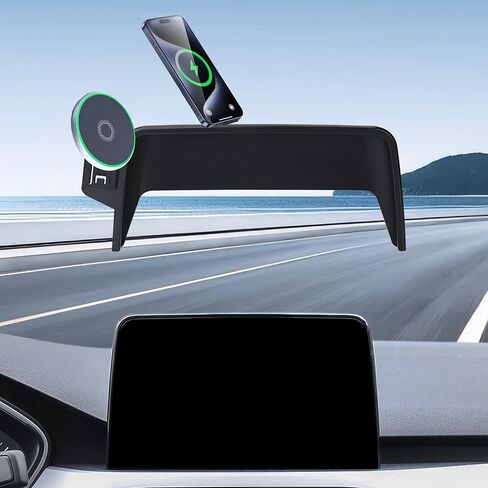 Car Phone Holder for 2021-2025 Ford Mustang Mach-E Accessories Apply to 15.5 Inch Touch Screen 15W Fast Wireless Charger Screen Fixed Clip Cell Phone Mount Hands-Free 360 Degree Rotation in Saudi Arabia