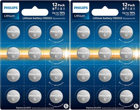 بطاريات Philips CR2032 ، بطارية عملة CR2032 Lithium 3V ، بطاريات بديلة لـ Apple Airtag ، المفتاح البعيد للسيارة ، الساعات ، المفاتيح. in Kuwait