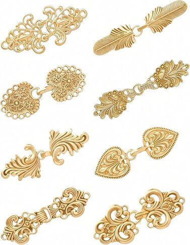 8pcs سترة شال مقاطع خمر Cardigan Clips مقاطع اللباس قميص بروش للنساء Cape Cloak Cinch Closure Clip in Saudi Arabia