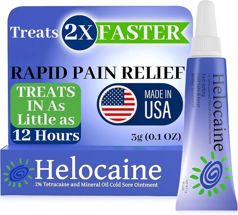 Fast Acting Cold Sore Treatment for Lips & Inside Mouth Canker Sore, Oral and Topical Rapid Pain Relief Over-The-Counter, 3g, 2 Pack in Saudi Arabia