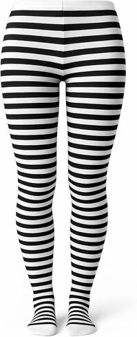 Kids Striped Tights, Black and White Striped Tights, Halloween, Fall, Dressing up, Parties in Kuwait