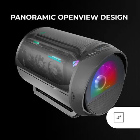 MC-XPS, Ultra Compact MicroATX Case, Tempered Glass + Mesh Panels, FRGB 120 mm Fan, Mesh Cooling Technology, Dual PSU Support for ATX and SFX, Mini-Tower PC USB-C, White in Kuwait