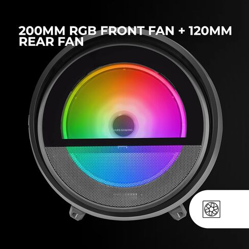 MC-XPS, Ultra Compact MicroATX Case, Tempered Glass + Mesh Panels, FRGB 120 mm Fan, Mesh Cooling Technology, Dual PSU Support for ATX and SFX, Mini-Tower PC USB-C, White in Kuwait