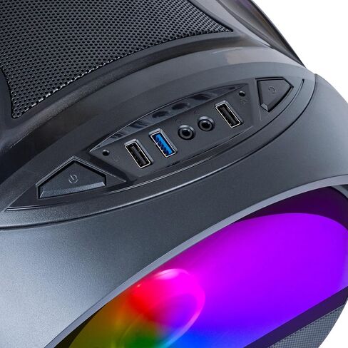 MC-XPS, Ultra Compact MicroATX Case, Tempered Glass + Mesh Panels, FRGB 120 mm Fan, Mesh Cooling Technology, Dual PSU Support for ATX and SFX, Mini-Tower PC USB-C, White in Kuwait