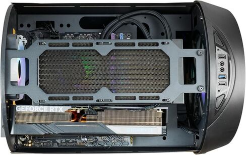 MC-XPS, Ultra Compact MicroATX Case, Tempered Glass + Mesh Panels, FRGB 120 mm Fan, Mesh Cooling Technology, Dual PSU Support for ATX and SFX, Mini-Tower PC USB-C, White in Kuwait