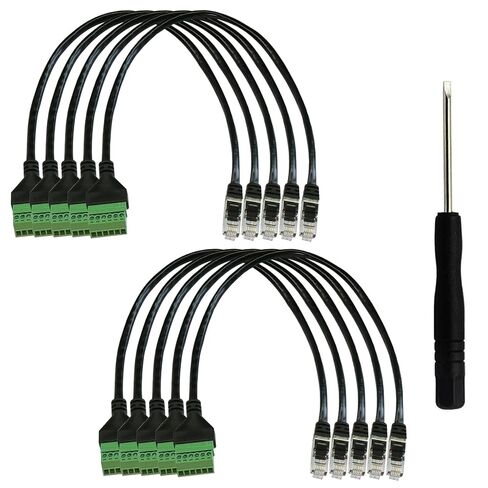 4PCS 1ft RJ12 to 6 Pin Screw Terminal,RJ12 Male Plug to Solderless 6P Screw Terminal Extender in Saudi Arabia