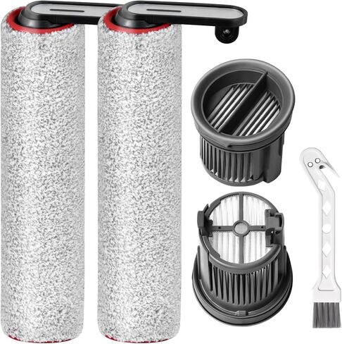 H12 Pro Replacement Brush Rollers and HEPA Filter Kits Compatible with Dreame H12 Pro, H12 Dual, G10 Pro Cordless Wet and Dry Vacuum Cleaner Replacement Parts Accessories, 2 Brush Rollers & 2 Filters in Kuwait