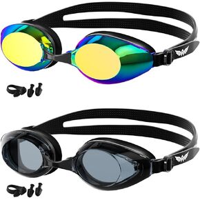 6 in 1 Swim Goggles for Men & Women,Upgraded Anti-Fog UV Swimming Goggles,No Leak Comfort Fit HD Adult Goggles in Saudi Arabia