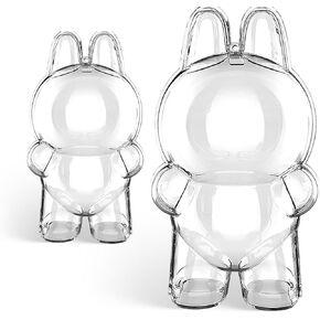 حالة الحماية من Labubu - غطاء واقي واضح مع حزام السيليكون لشكل معكرون مثير ، عرض مقاوم للغبار ومحمولة للمقتنيات in Kuwait