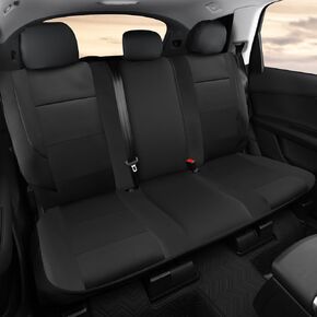 GIANT PANDA Front Car Seat Cover Custom Fit Toyota Tacoma 2016 2017 2018 2019 2020 2021 2022 2023 2024 2025 Double &Crew Cab SR,SR5,Limited,TRD Pro,TRD Sport,TRD Off-Road,Faux Leather(Black+Grey/Gray) in Kuwait