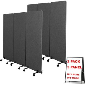 مقسم غرفة مقاوم للصوت مع عجلات ، 66 بوصة من أقسام المكاتب للتدقيق الصوتي وتقليلها ، 3 لوحة جدار مؤقتة محمولة لمدرسة المقسمات الصوتية المقسم in Kuwait