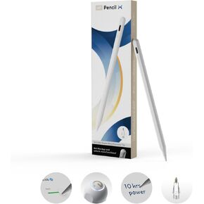 قلم eIP 2 لجهاز iPad 2024-2018، مغناطيسي كامل، دقة بكسل 0.1 مم، 2X أطراف متينة، قلم رفض راحة اليد لجهاز iPad 10/9/8/7/6th Gen، iPad Pro 12.9/11/13 بوصة M4، iPad إير 3/4/5/M2، آيباد ميني 5/6 in Kuwait