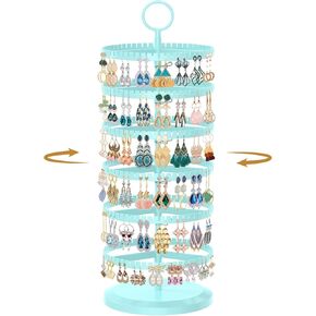 MODOWEY 6 TIER TIERTINGER TRINGRING ORGERIZINGER ، TREE TREE TREAN وبلاستيك قابل للتعديل مع 342 أخدود لعرض DANGLE المدونة ، رف تخزين لتوفير الفضاء للنساء ، الأسود in Kuwait