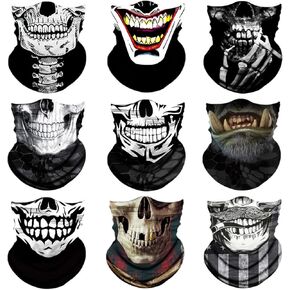 9 PCS NECK GAITER MACE MARD WRAY SUN UV Protection Seamless Skull Bandanas Seamless Bandana Have Wave Cover Cover Cover Mask Drayer UV Sun Protection Gator in Kuwait