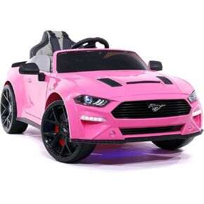 Moderno Kids Ford Mustang GT 24V Power Children Ride-On Car with R/C Parental Remote + EVA Foam Rubber Wheels + Leather Seat + Bluetooth MP3 FM Radio Music Player + LED Lights + Car Cover + Floor Mats in Saudi Arabia