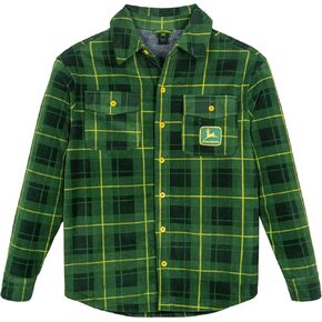 أحجام John Deere Tractor Plaid Flaid With Fleece Lining Toddler to Little Kid Sister (3T - 7-8) in Saudi Arabia