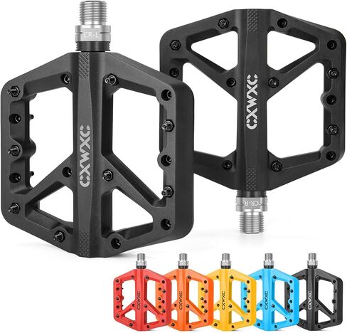 الدواسات CXWXC Mountain Bike - دواسات دراجات ألياف نايلون خفيفة الوزن - دواسات منصة للدراجة الجبلية BMX 9/16 " in Saudi Arabia