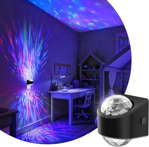 L LOHAS LED جهاز عرض ضوء ليلي للأطفال، [2-Pack] قم بتوصيل الضوء الليلي مع مستشعر الضوء، متعدد الألوان RGB Star Projector Galaxy Nightlight للأطفال غرفة اللعب ديكور المنزل حفلة عيد الميلاد هدايا عيد الميلاد in Kuwait
