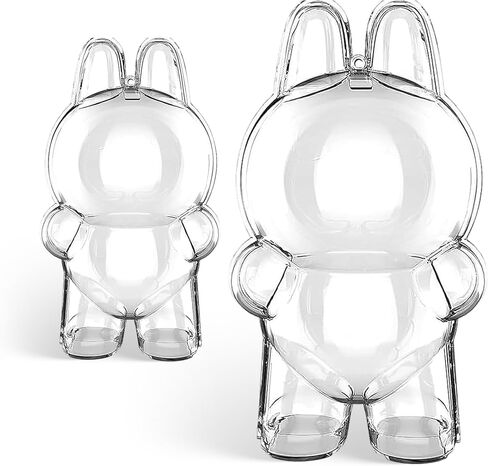 حالة الحماية من Labubu - غطاء واقي واضح مع حزام السيليكون لشكل معكرون مثير ، عرض مقاوم للغبار ومحمولة للمقتنيات in Kuwait