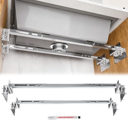 الدعم بالوعة | Undermount Kitchen Sink Brackets | عمود الفولاذ المقاوم للصدأ القابل للتعديل في الخدمة-طقم إشراف على المطبخ ، الحمام 28.0-39.4 بوصة (71-100 سم) ، 2 عبوات in Kuwait