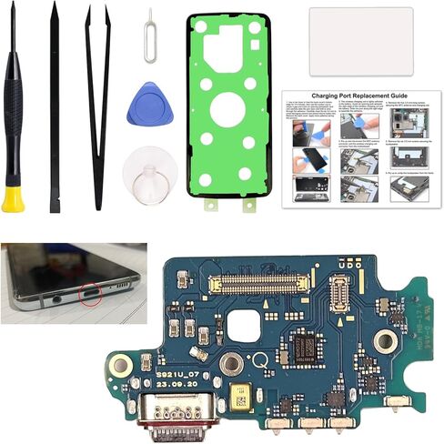 مجموعة استبدال منافذ الشحن متوافقة مع إصدار Galaxy Note 10 الأمريكي، وGalaxy Note 10 SM-N970U، وSM-N970U1، وSM-N970W، وموصل USB-C، مع دليل التعليمات، ومجموعة الأدوات in Kuwait