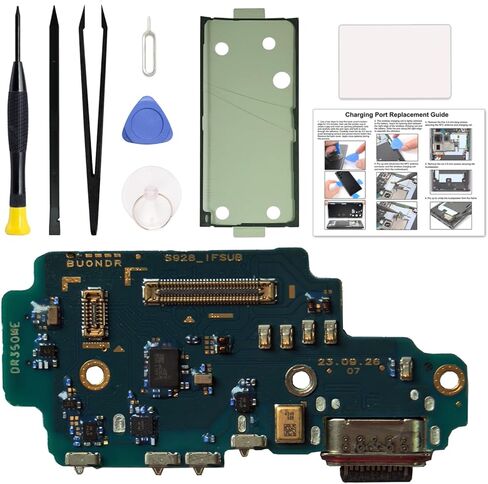 مجموعة استبدال منافذ الشحن متوافقة مع إصدار Galaxy Note 10 الأمريكي، وGalaxy Note 10 SM-N970U، وSM-N970U1، وSM-N970W، وموصل USB-C، مع دليل التعليمات، ومجموعة الأدوات in Kuwait
