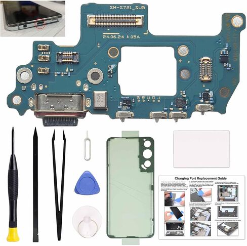 مجموعة استبدال منافذ الشحن متوافقة مع إصدار Galaxy Note 10 الأمريكي، وGalaxy Note 10 SM-N970U، وSM-N970U1، وSM-N970W، وموصل USB-C، مع دليل التعليمات، ومجموعة الأدوات in Kuwait