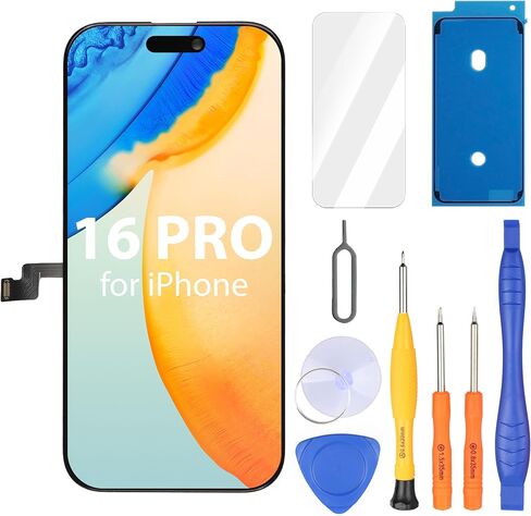 استبدال شاشة Ayake لهاتف iPhone 13، شاشة LCD FHD مقاس 6.1 بوصة وشاشة رقمية تعمل باللمس، يبقى معرف الوجه القابل للبرمجة بلون حقيقي A2633 A2482 A2631 A2634 (أسود) in Kuwait