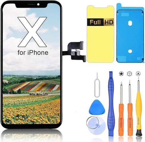 استبدال شاشة Ayake لهاتف iPhone 13، شاشة LCD FHD مقاس 6.1 بوصة وشاشة رقمية تعمل باللمس، يبقى معرف الوجه القابل للبرمجة بلون حقيقي A2633 A2482 A2631 A2634 (أسود) in Kuwait