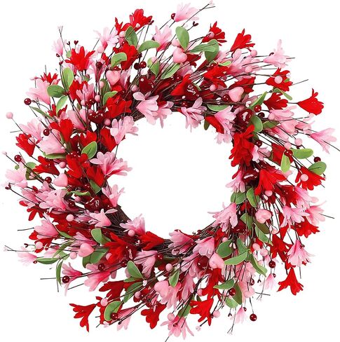 Sggvecsy Fall Wreath 23’’ Artificial Autumn Front Door Wreath with Large Pumpkins Clusters of Berries Maple Leaves Acorn for Outside Indoor Wall Window Festival Thanksgiving Harvest Fall Decor in Saudi Arabia