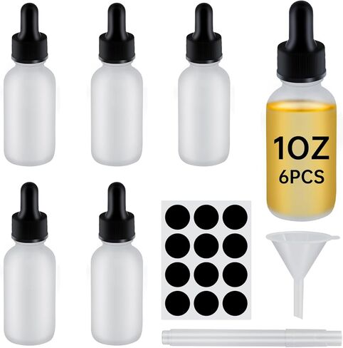 12pcs 1 أوقية زجاجة قطارة صافية صافية 30 مل ، صبغة مع قطرة زجاجية ، للزيوت الأساسية ، العطرية ، التجميل ، المختبر ، الصيدلية ، السوائل ، السفر (12) in Kuwait