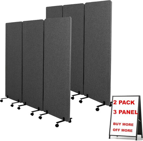 مقسم غرفة مقاوم للصوت مع عجلات ، 66 بوصة من أقسام المكاتب للتدقيق الصوتي وتقليلها ، 3 لوحة جدار مؤقتة محمولة لمدرسة المقسمات الصوتية المقسم in Kuwait