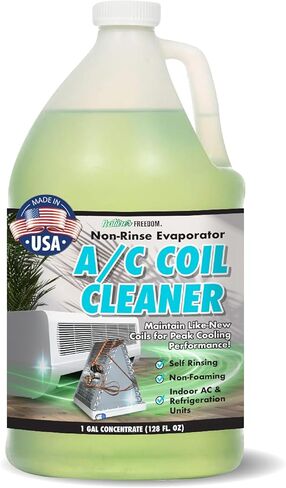 Nature's Freedom AC Coil Cleaner – 1 Gallon No Rinse Coil Cleaner for Air Conditioners, Mini Splits, Heat Pumps & Window Units – Non-Foaming, Metal-Safe Formula in Kuwait