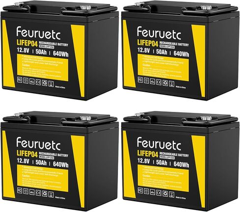 12V 200AH LIFEPO4 بطارية - فوسفات الحديد 15000+ بطارية ليثيوم دورة عميقة مع 200A BMS ، بطاريات تخزين الطاقة الشمسية للريفي والبحرية وخارج الشبكة - تدوم طويلًا ، قابلة لإعادة الشحن in Saudi Arabia