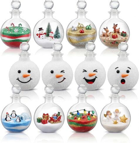 Tessco for you 12 Pcs Potion Bottles Round Glass Clear Potion Jars 8.5 oz Spherical Decorative Witch Bottles Wizard Stuff for Liquor Halloween Decoration DIY Art Crafts Gift (Classic) in Kuwait