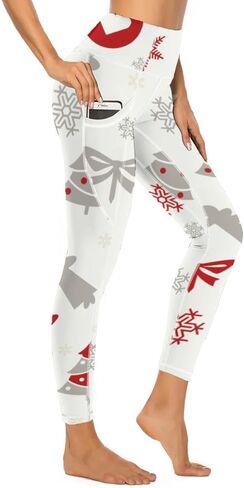 Women's Workout Leggings with Pockets Easter High Waisted Tummy Control No See Through Stretch Activewear Running Yoga Pants in Saudi Arabia
