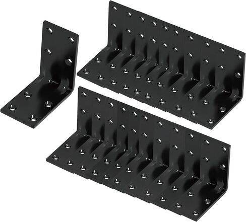8packs أقواس الزاوية المعدنية ، 90 درجة زاوية ما بعد القوس -4 "× 4" دعامة موصل كبيرة ، أقواس L القوية لأقواس الركبة الزخرفية ، دعم موصل الزاوية لمشاريع ما بعد الخشب DIY in Kuwait