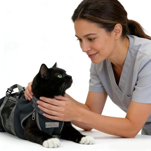 CINF CAT CAT DILIPTING CLIPATING GROOMING REDITINT BAS لا يوجد خدش لعضل للاستحمام في فحص الأظافر عن حقن (Blue ، M) in Kuwait